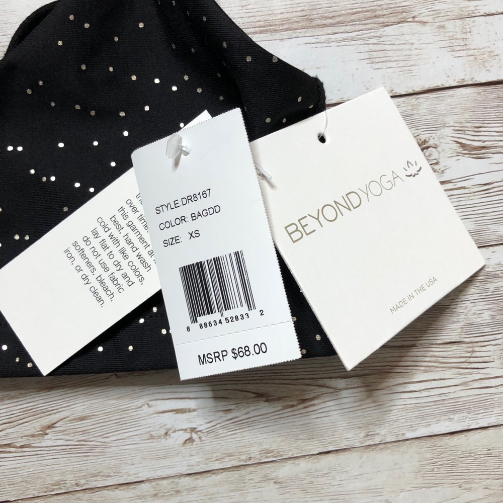 NWT Beyond Yoga Drip Drop Sports Bra Black NWT - Picture 4 of 7